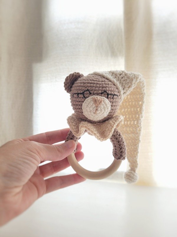 Producto - Sonajero mordillo oso dormilón