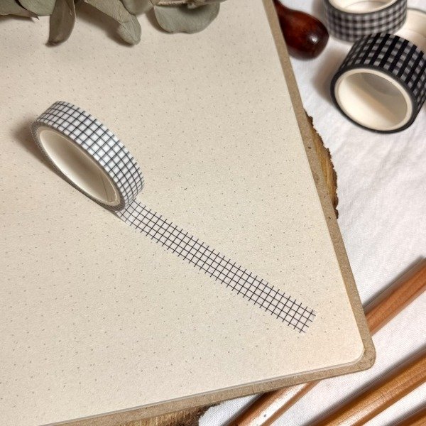 Producto - Washi Tape - Cuadrícula Blanca 1cm