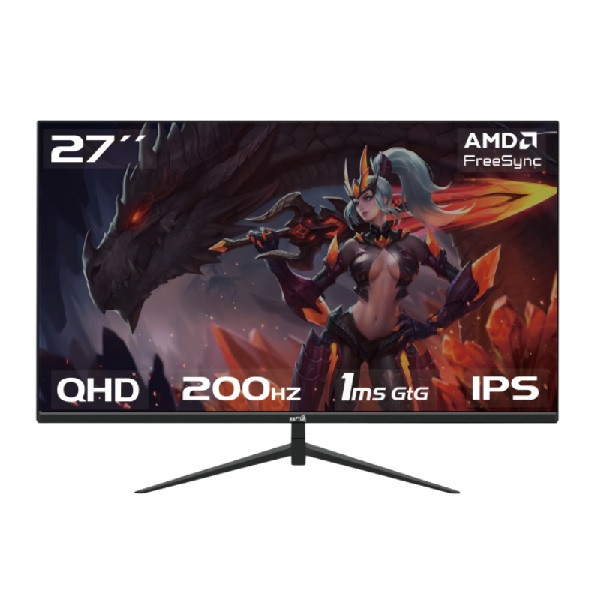 Producto - Monitor 27" IPS QHD -200Hz -2x hdmi + 2x display port -borderless -Freesync/Adap