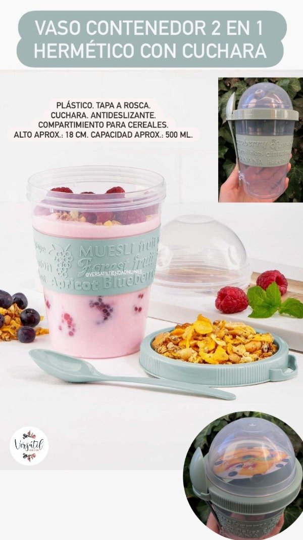 Producto - VASO CONTENEDOR 2 EN 1 salvia