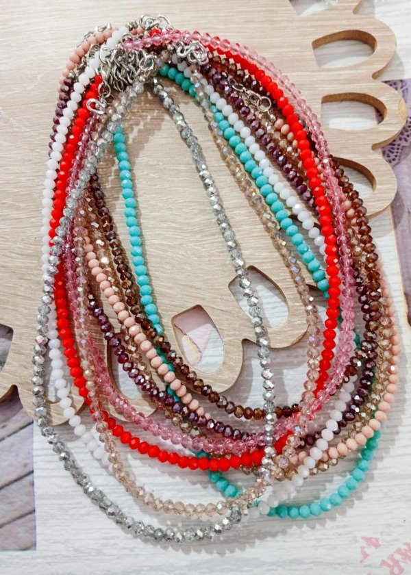 Producto - Pack10 collares cristales surtidos