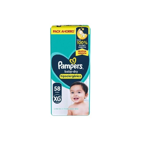 Producto - Pañales Pampers Baby Dry XG 58u.