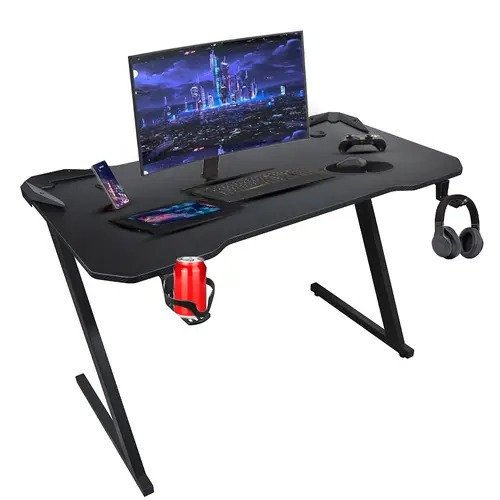 Producto - Escritorio Gamer Fibra De Carbono 110X60X74 Tablero 15 Mm Patas Acero - 0