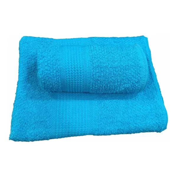 Producto - JUEGO DE TOALLA Y TOALLON 100 ALGODON WOSSEN PIQUE