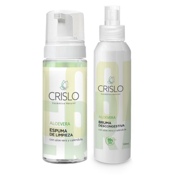 Producto - Calm Duo- Espuma de limpieza Aloe  + bruma termal + pad desmaquillante