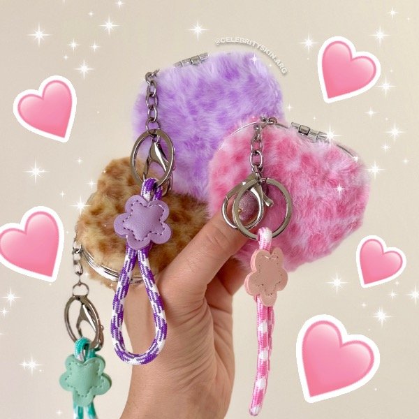 Producto - ESPEJO CORAZÓN ANIMAL PRINT FELPUDO X 2 UNIDADES