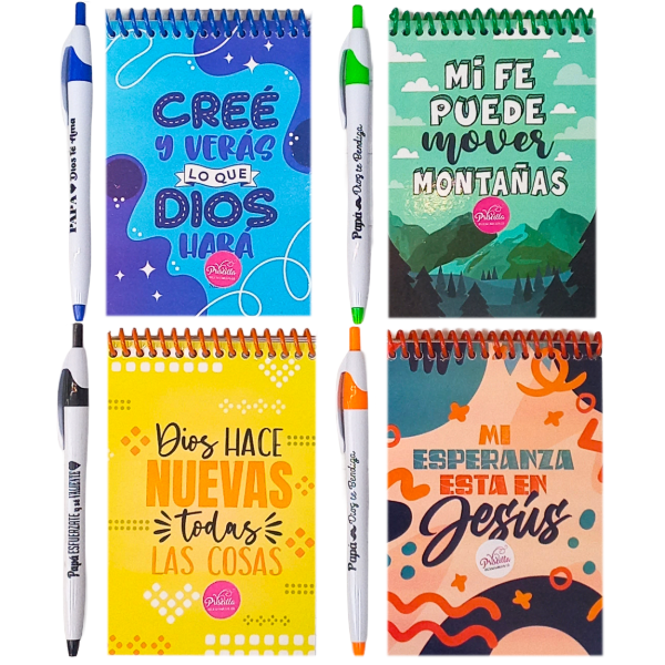 Producto - KIT PAPÁ 2: ANOTADOR 10X14 LISO + BIC TITA PAPÁ (X2 UNIDADES)