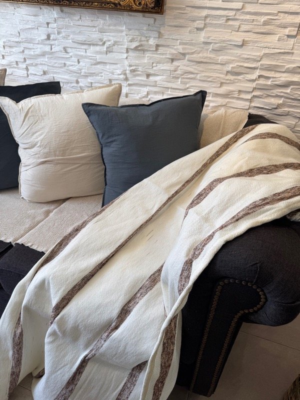 Producto - Manta y/o pie de cama rayada