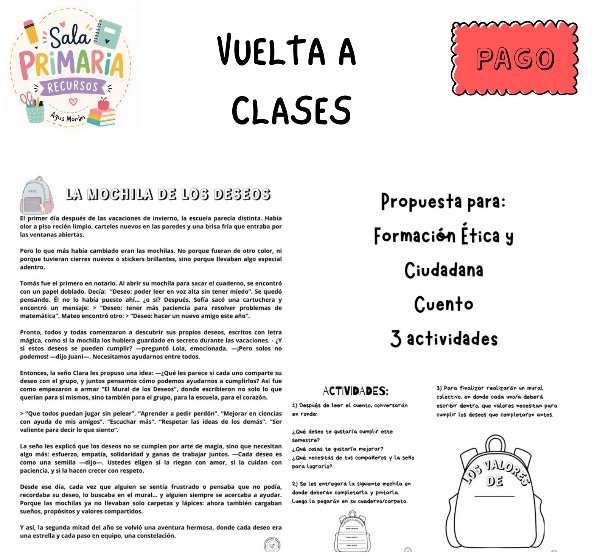 Producto - Vuelta a clases