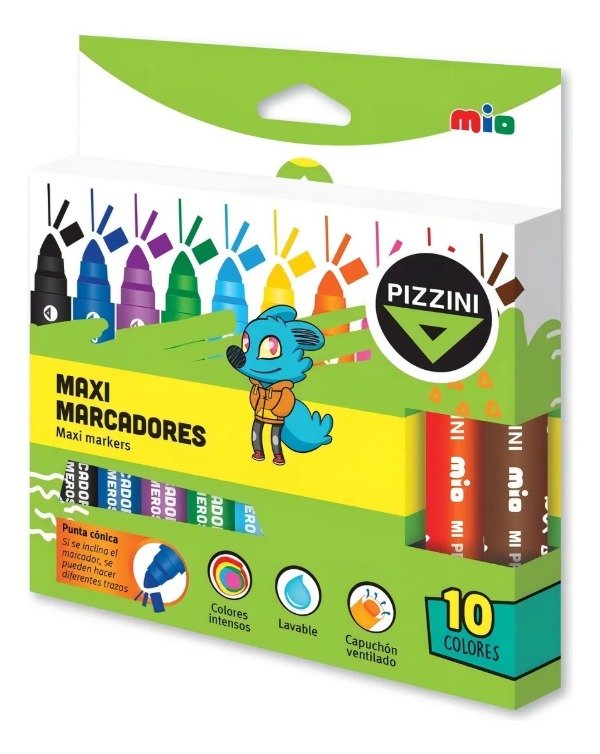 Producto - Marcadores Maxi x10 PIZZINI