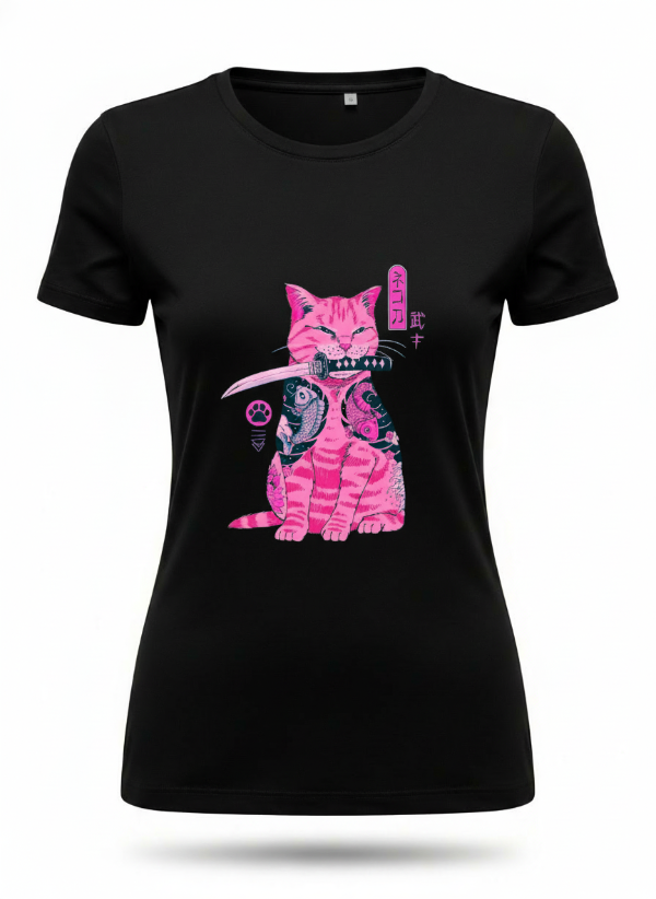 Producto - Remera Gatos Mafia Yakuza Neko Pink