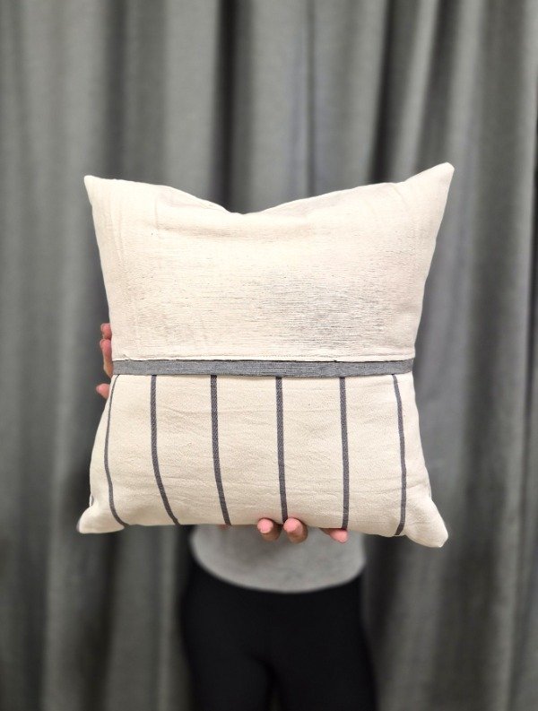 Producto - Almohadón - Tusor Rayas Gris