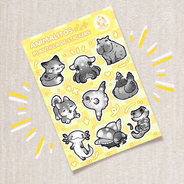 Producto - Planchita Stickers Animalitos