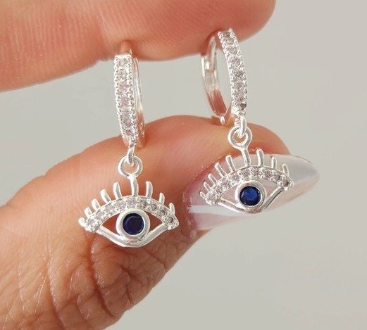 Producto - Argollas Ojo Turco Azul