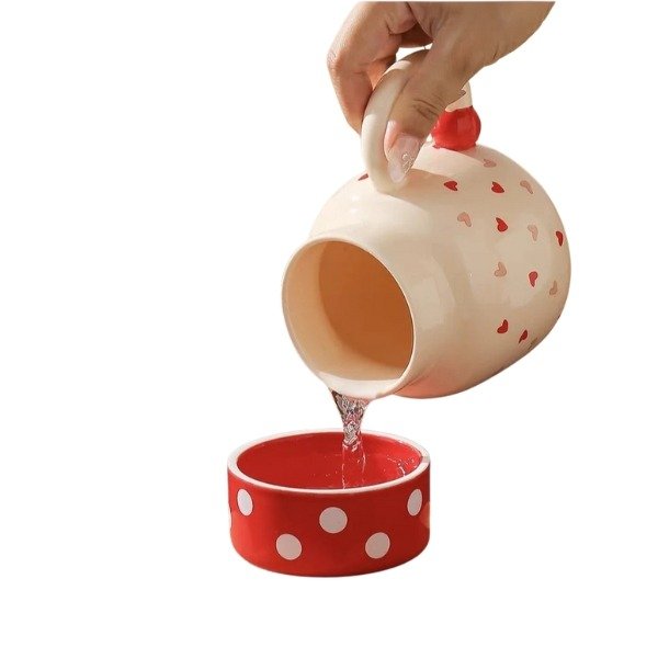 Producto - TAZA CERAMICA DISEÑO CON ROJO