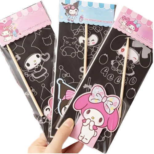 Producto - Scratch Papel Mágico Lamina X10 - Kuromi