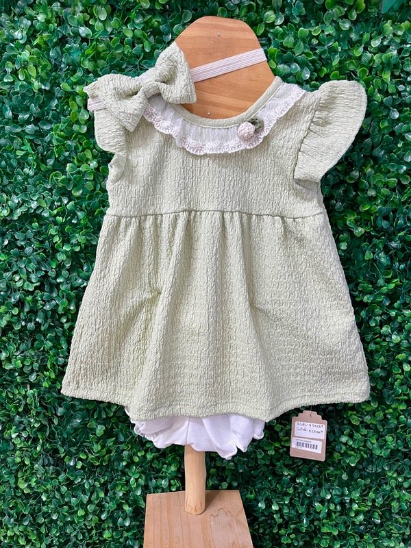 Producto - Vestido Ámbar 3 piezas Incluye Vincha y Bombachon