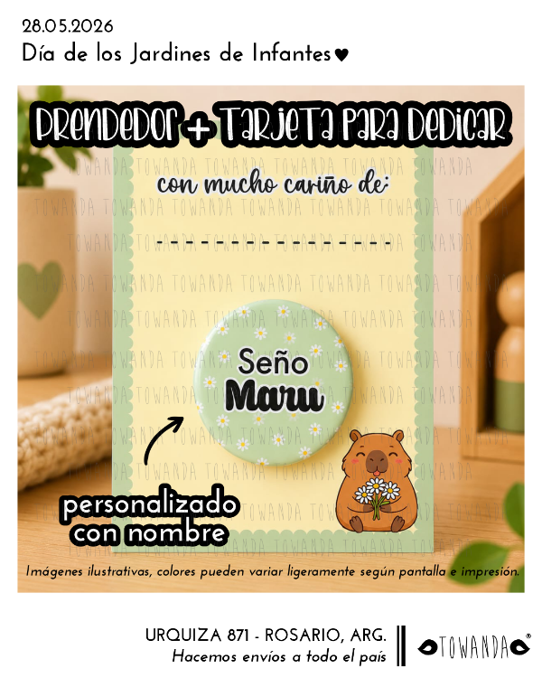 Producto - Prendedor Personalizado - Día de los Jardines - Margaritas