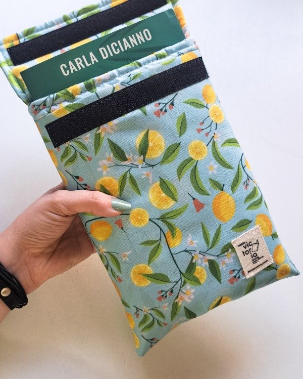 Producto - Funda para libros mediana Limones IMPERMEABLE