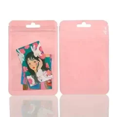 Producto - BOLSAS TIPO ZIPLOC -  COLOR ROSA 9X13 CM