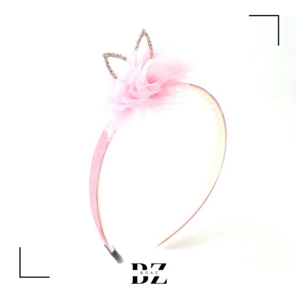 Producto - VINCHAS CON APLIQUE DE TELA Y APLIQUE STRAS X 12 PCS - 1266-3