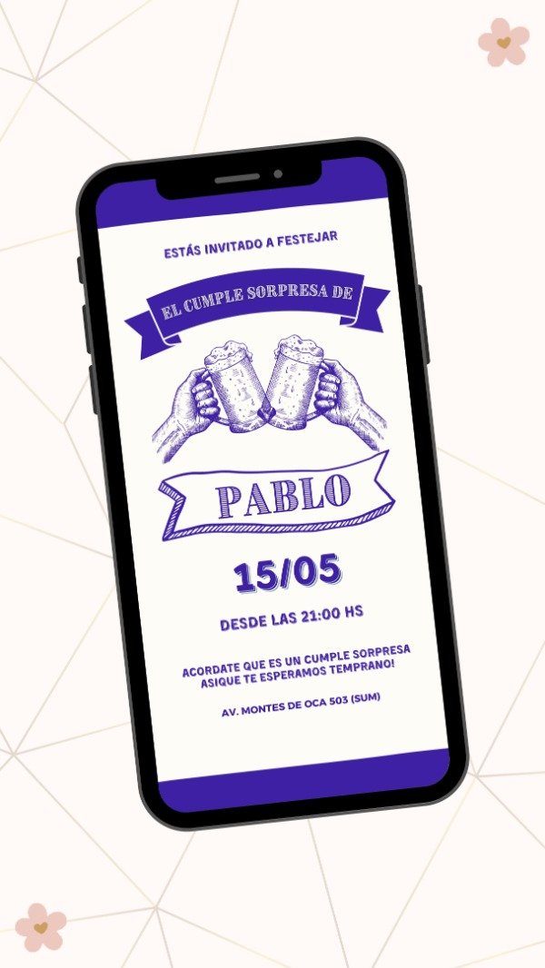 Producto - Invitacion Digital Cumple Adultos