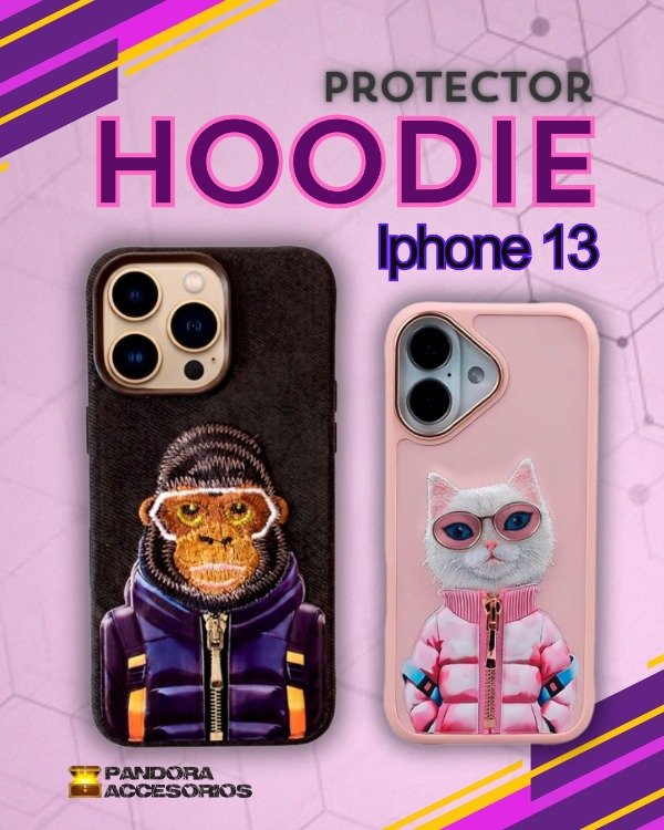Producto - Funda Hoodie 3D Diseño Iphone 13 - 0