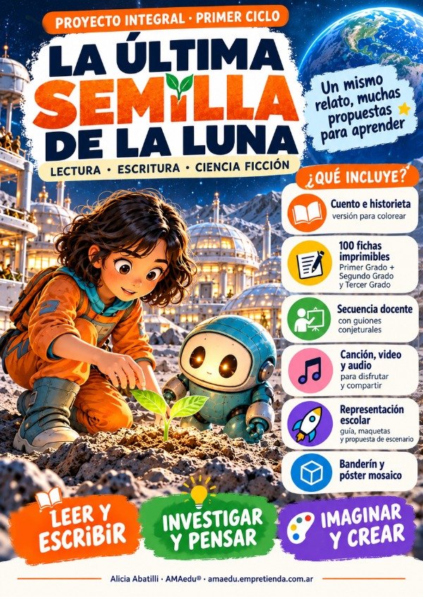 Producto - Lectura LA ÚLTIMA SEMILLA DE LA LUNA (Primer Ciclo, Ciencia Ficción) - 1