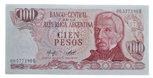 Producto - 100 Pesos Argentinos (Camps - Diz) Bott.2408 Fil.1 s/hilos Aunc