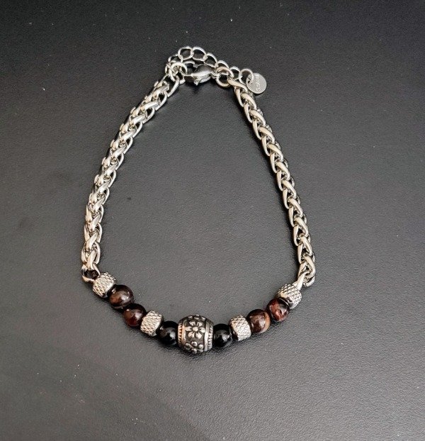 Producto - Cadena Espiga con Dije, Onix y Ojo