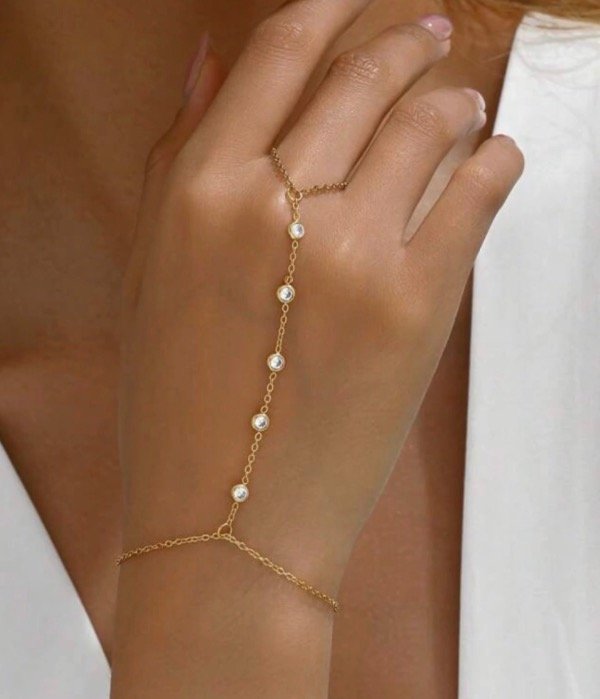 Producto - Pulsera Anillo Adeline-Titanio enchapado en oro 18k waterproof