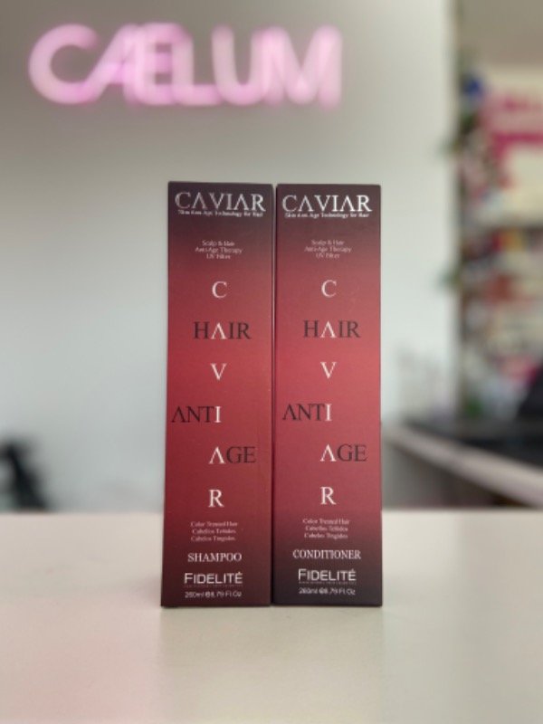 Producto - Shampoo y acondicionador para cabellos teñidos FIDELITE