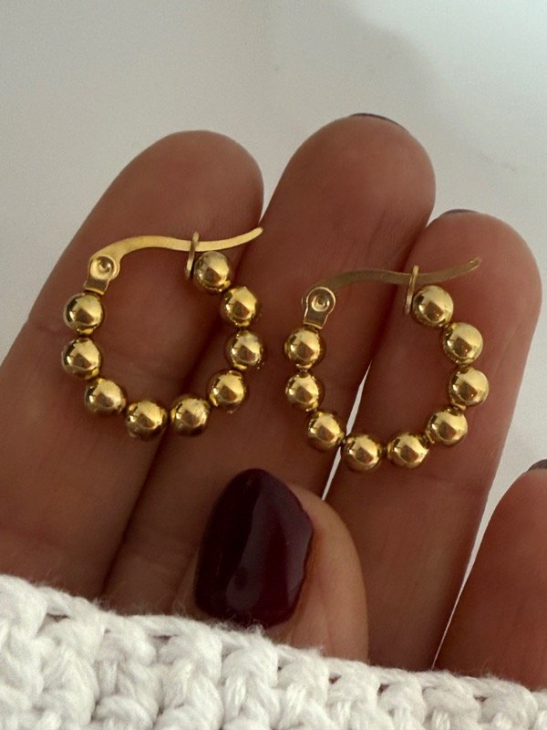 Producto - AD417 Aros bolitas 1,5 cm