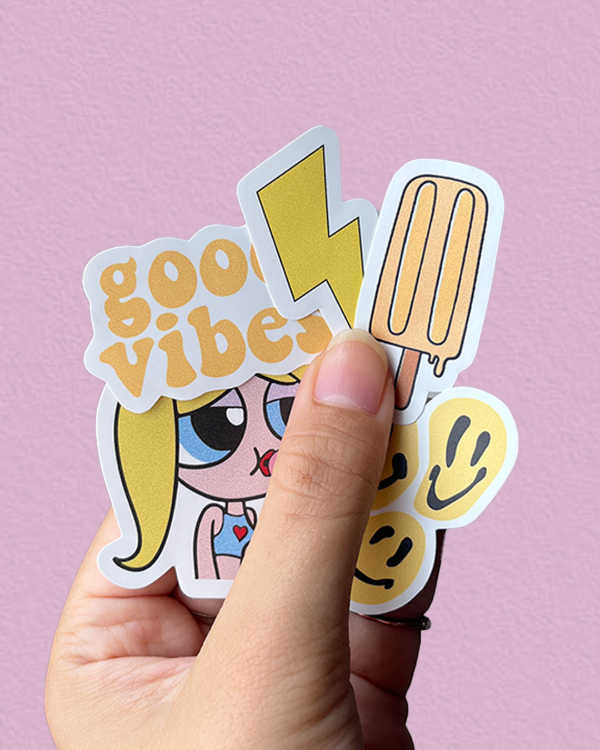 Producto - Pack AMARILLO x5 stickers - Random