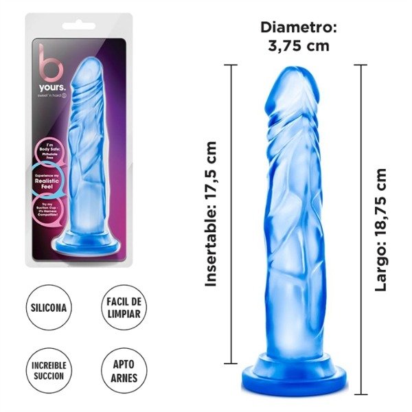Producto - Dildo 13 CM Con Sopapa Semitransparente