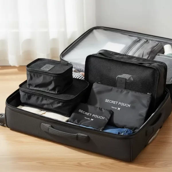 Producto - Set x6 organizador de valija negro