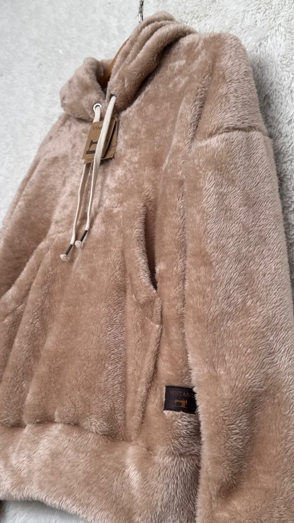 Producto - Buzo Oversize Beige Teddy Bifaz - 2