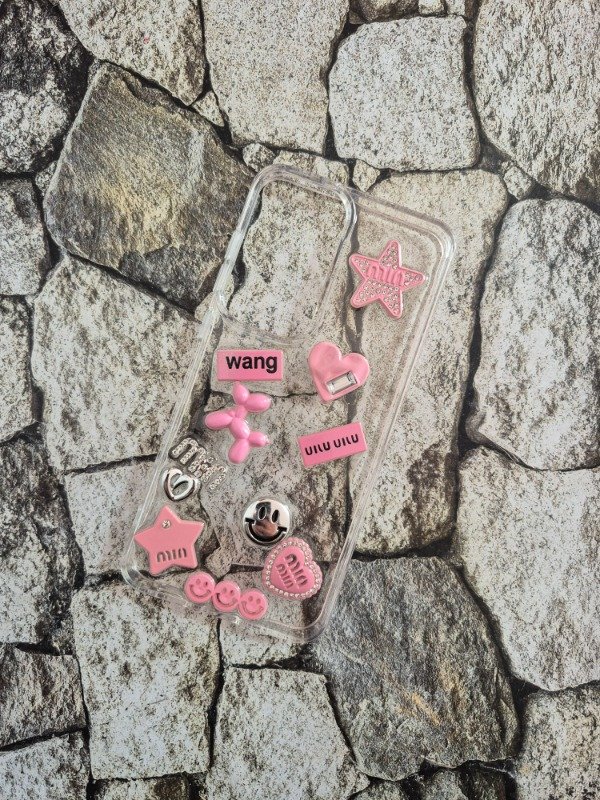 Producto - Funda rigida charms Samsung A16 rosa