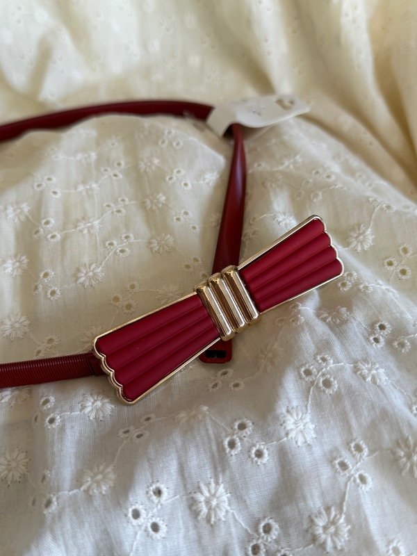 Producto - Cinto moño plano (rojo)