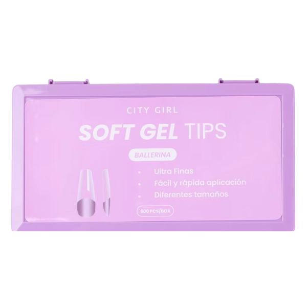 Producto - CAJA TIPS SOFT GEL BALLERINA 600PCS CITY GIRL