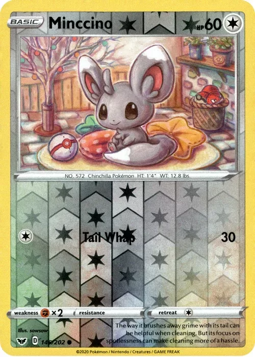 Producto - Minccino - 146/202 - Sword and Shield - Reverse Holo