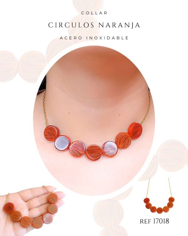 Producto - COLLAR CIRCULOS NARANJA REF 17018