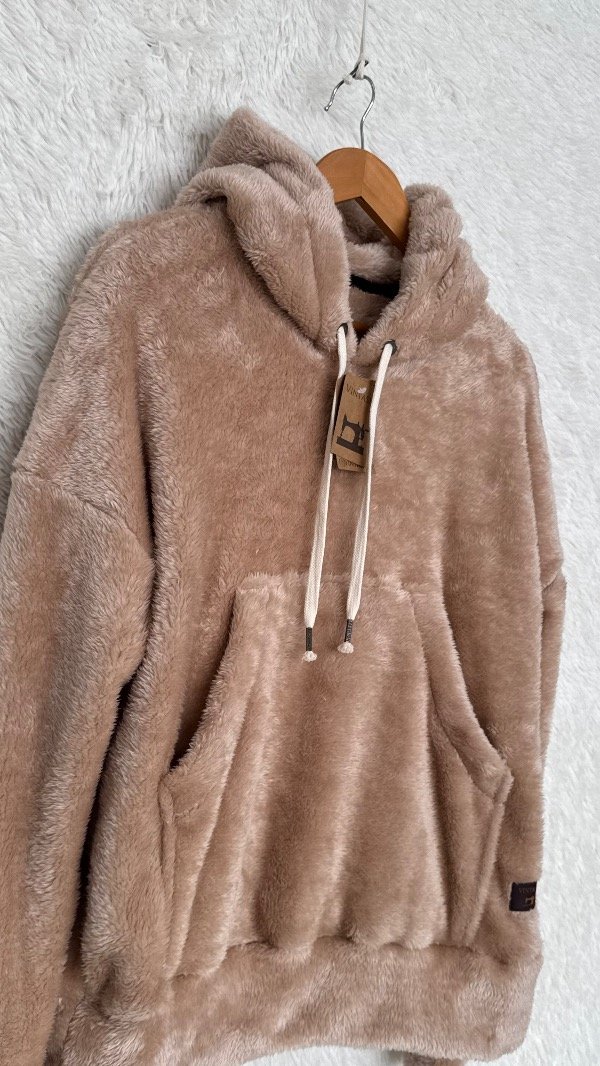 Producto - Buzo Oversize Beige Teddy Bifaz - 1