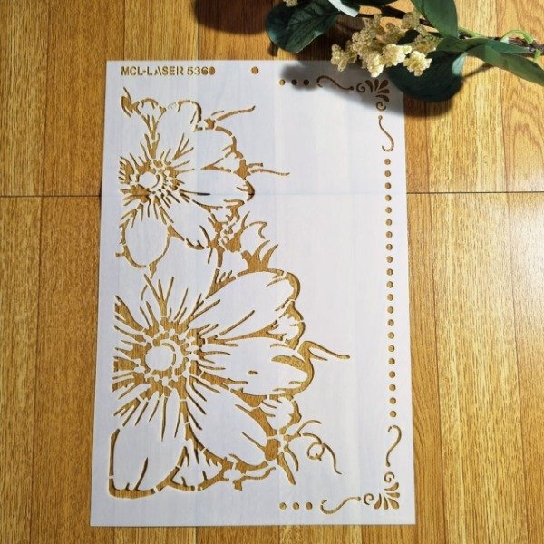 Producto - St 5360 de 20x30 cm Stencil Flores
