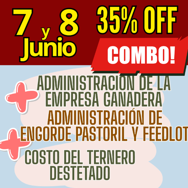 Producto - COMBO 3 CURSOS:Gestión Ganadera + Costo del Ternero + Engorde Pastoril y Feedlot