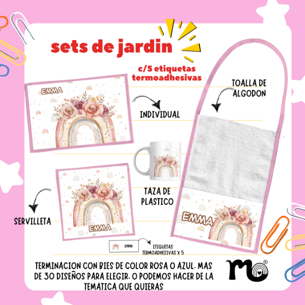 Producto - Sets de jardin con etiquetas para planchar