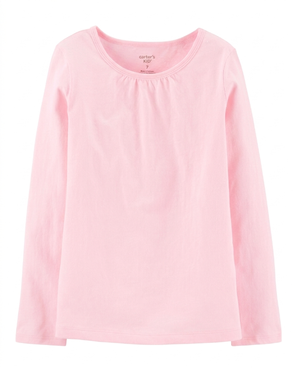 Producto - Remera Niña Manga Larga Rosa Liso
