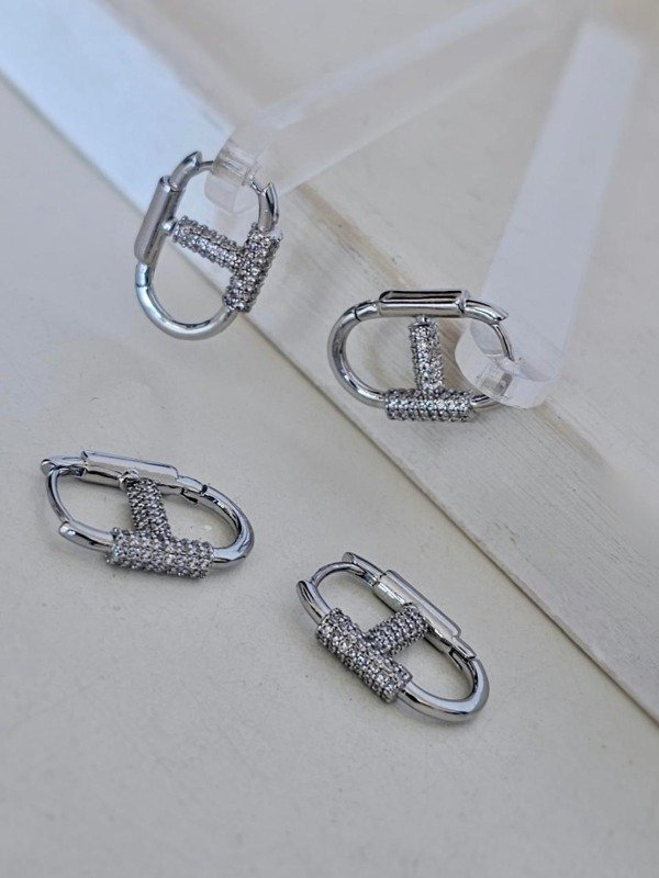 Producto - Argollas Glitter Silver