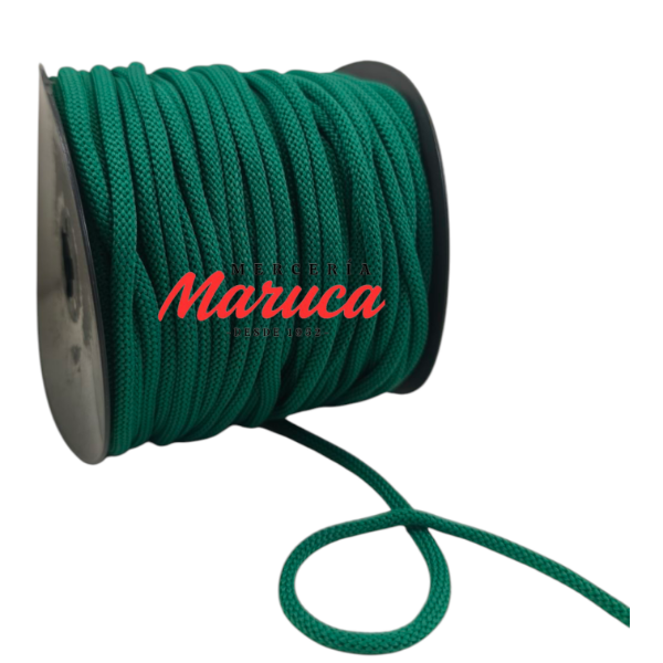 Producto - Cordón poliéster tubular de 4mm Verde Botella.