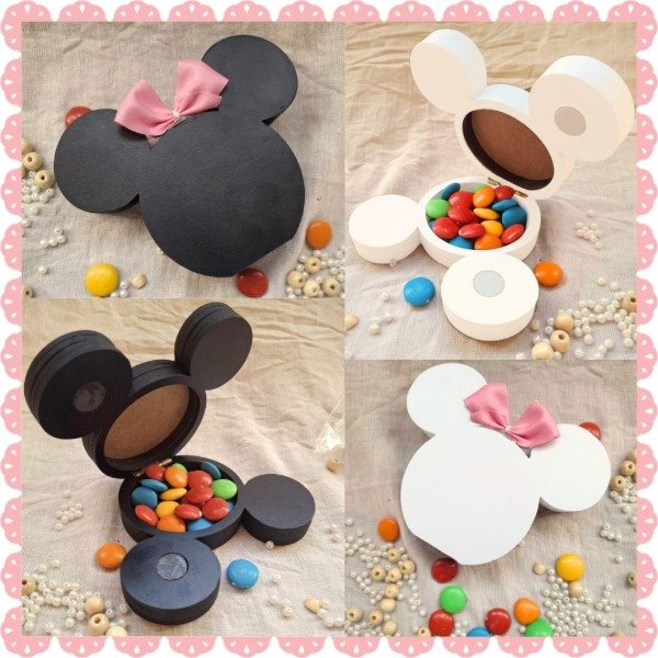Producto - Souvenirs Caja Mickey Ratón X12 Unidades en madera Madera y con Iman